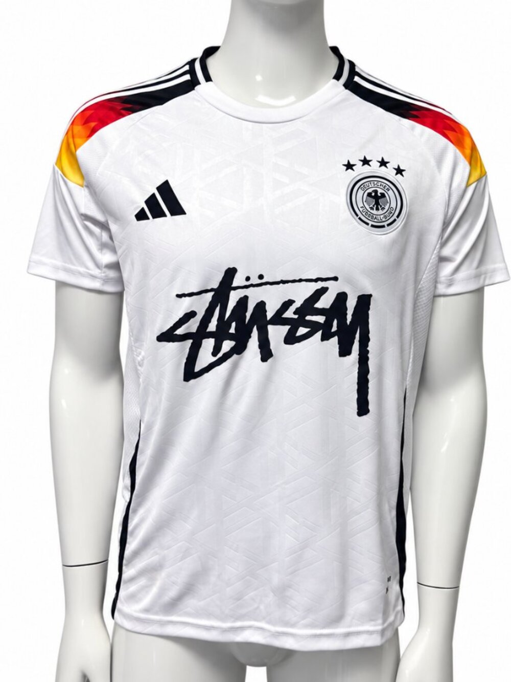 Germany Stüssy Soccer Jersey White Medium Slim Fit New With Tags